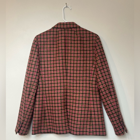 $269 J Crew Parke Jkt Blazer Regent Pink Houndstooth Moon Tweed Schoolboy Sz 6T - Picture 4 of 6